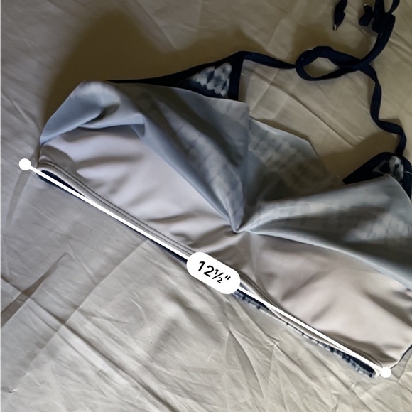 Bobbie Brooks Tie Dye Stripe Flounce Front Halter Tie Swim Top Women’s Medium - Picture 4 of 10